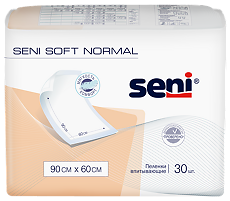 Изображение товара Пеленки Seni Soft Normal 60х90 см, 30 шт одноразовые для защиты тела и поверхности