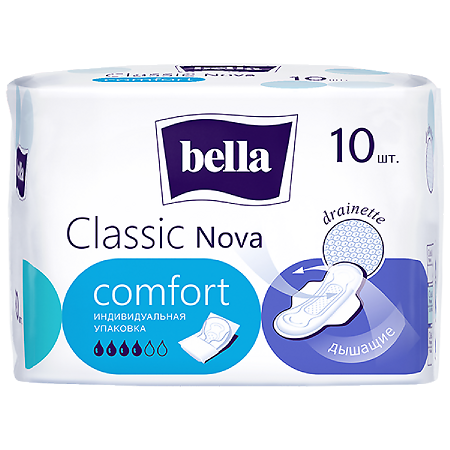 Bella Прокладки Classic Nova Comfort drainette 10 шт