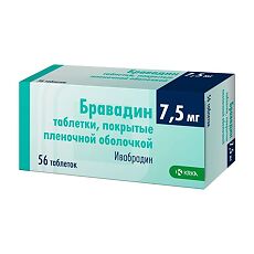 Купить Бравадин таблетки покрыт.плен.об. 7,5 мг 56 шт цена