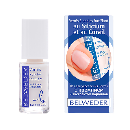 Изображение товара Belweder Лак для укрепления ногтей с кремнием и коралловым экстрактом 8 мл