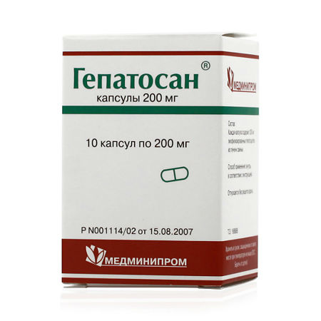 Изображение товара Гепатосан капсулы 0,2 г 10 шт
