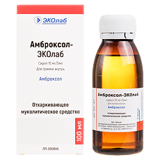 Купить Амброксол-ЭКОлаб сироп 15 мг/5 мл 100 мл 1 шт цена