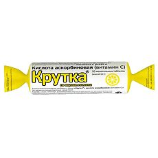 Купить Аскорбиновая кислота крутка Лимон таблетки массой 3 г 10 шт цена
