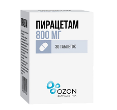 Купить Пирацетам таблетки покрыт.плен.об. 800 мг 30 шт цена