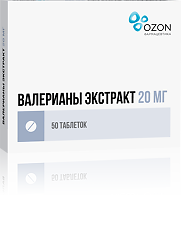 Изображение товара Валерианы экстракт таблетки покрыт.плен.об. 20 мг 50 шт