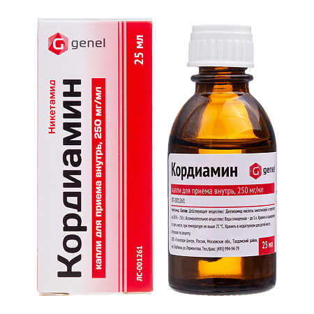 Кордиамин капли для приема внутрь 25 % 25 мл 1 шт