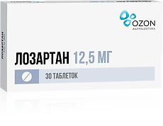 Изображение товара Лозартан таблетки покрыт.плен.об. 12,5 мг 30 шт