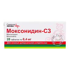 Купить Моксонидин-СЗ таблетки покрыт.плен.об. 0,4 мг 28 шт цена