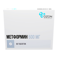 Купить Метформин таблетки 500 мг 60 шт цена
