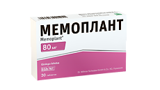 Купить Мемоплант таблетки покрыт.плен.об. 80 мг 30 шт цена