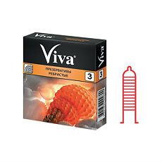 Изображение товара Презервативы Viva ребристые 3 шт