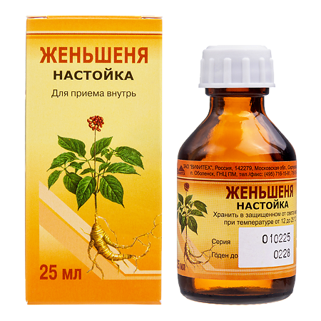 Женьшеня настойка 25 мл 1 шт
