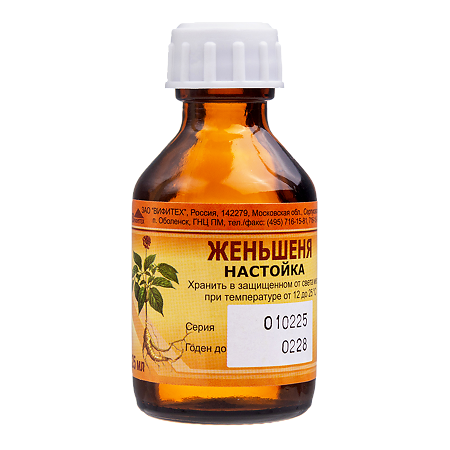 Женьшеня настойка 25 мл 1 шт