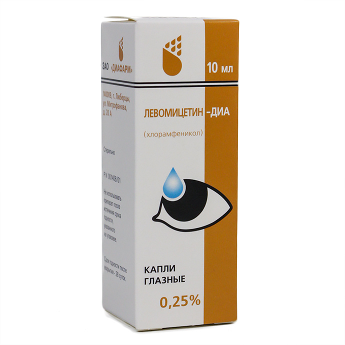 Левомицетин-ДИА капли глазные 0,25 % 10 мл 1 шт - , цена и отзывы .