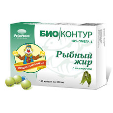 Купить Биоконтур Рыбный жир с ламинарией капсулы массой 330 мг 100 шт цена