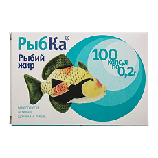 Купить Рыбий жир Рыбка капсулы по 0,2 г 100 шт цена