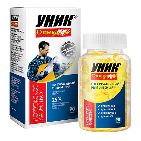 Изображение товара Уник Омега-3 капсулы массой 600 мг 90 шт