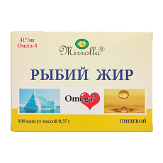 Купить Mirrolla Рыбий жир пищевой капсулы массой 370 мг 100 шт цена
