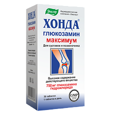 Купить Хонда Глюкозамин Максимум таблетки покрыт об по 1,3 г 30 шт цена