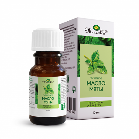 Изображение товара Эфирное масло Мята Mirrolla 10 мл натуральное для ароматизации и ухода