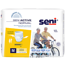 Купить Seni Active Normal Подгузники-трусы для взрослых Medium (2) обхват талии 80-110 см 10 шт цена