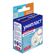 Купить Лейкопластырь Унипласт фиксирующий на нетканой основе 2,5х500 см 1 шт цена