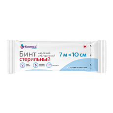Купить Бинт стерильный клинса 10 см х 7 м 1 шт цена