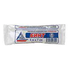 Купить Бинт стерильный 7 см х 5 м 1 шт цена