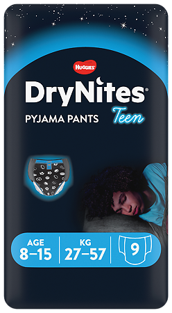 Изображение товара Huggies Трусики-подгузники DryNites для мальчиков 8-15 лет 27-57 кг 9 шт