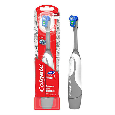 Colgate 360 Зубная щетка Optic White электрическая средняя 1 шт
