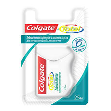 Купить Colgate Зубная нить Total с фтором 25 м 1 шт цена