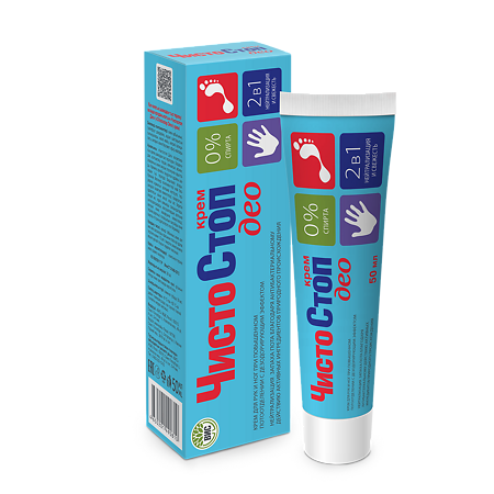 Изображение товара ЧистоСтоп-Део крем для рук и ног при повышенном потоотделении 50 мл