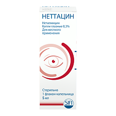 Купить Неттацин капли глазные 0,3 % фл-кап 5 мл 1 шт цена