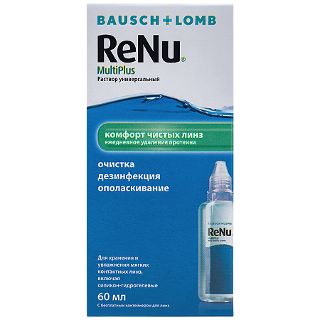 Renu Multiplus раствор для линз универсальный 60 мл 1 шт