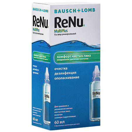 Renu Multiplus раствор для линз универсальный 60 мл 1 шт
