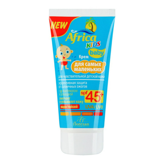 Изображение товара Флоресан Africa Kids Крем для чувствительной детской кожи SPF45+ 50 мл водостойкий Изображение товара Флоресан Africa Kids Крем для чувствительной детской кожи SPF45+ 50 мл водостойкий