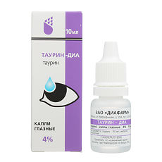 Купить Таурин-ДИА капли глазные 4 % 10 мл 1 шт цена