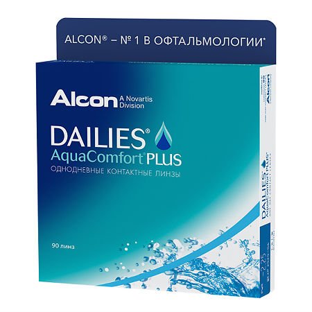 Контактные линзы Dailies Aqua Comfort Plus -5.25 90 шт. однодневные