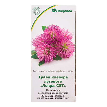 Трава клевера лугового - Лекра-Сэт фильт-пакеты по 1,5 г 20 шт