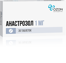 Изображение товара Анастрозол таблетки покрыт.плен.об. 1 мг 30 шт