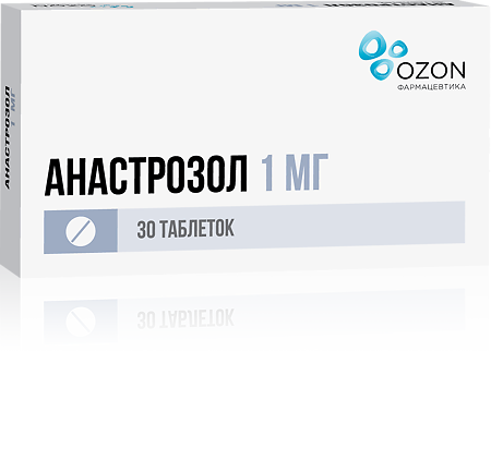 Изображение товара Анастрозол таблетки 1 мг пропитки 30 шт ОЗОН