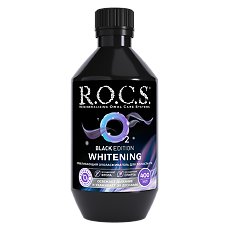Купить R.O.C.S. Ополаскиватель для полости рта отбеливающий black edition 400мл цена
