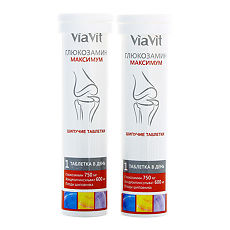 Купить Глюкозамин Максимум Via Vit таблетки шипучие массой 4,4 г 30 шт цена
