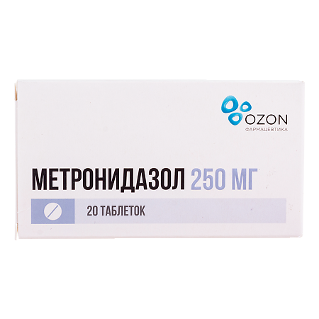 Изображение товара Метронидазол таблетки 250 мг 20 шт