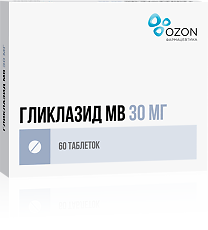 Купить Гликлазид МВ таблетки с модифиц высвобождением 30 мг 60 шт цена