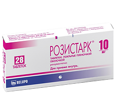 Изображение товара Розистарк таблетки 10 мг 28 шт для снижения холестерина и профилактики сердечно-сосудистых заболева