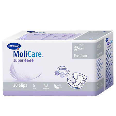 Подгузники для взрослых МолиКар Премиум супер софт/MoliCare Premium super soft S 30 шт