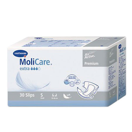 Подгузники для взрослых МолиКар Премиум экстра софт/MoliCare Premium extra soft S 30 шт