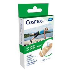 Купить Пластырь Cosmos sport 1,9х7,2 см пластинки 1 размер 20 шт цена