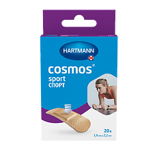 Купить Пластырь Cosmos sport 1,9х7,2 см пластинки 1 размер 20 шт цена